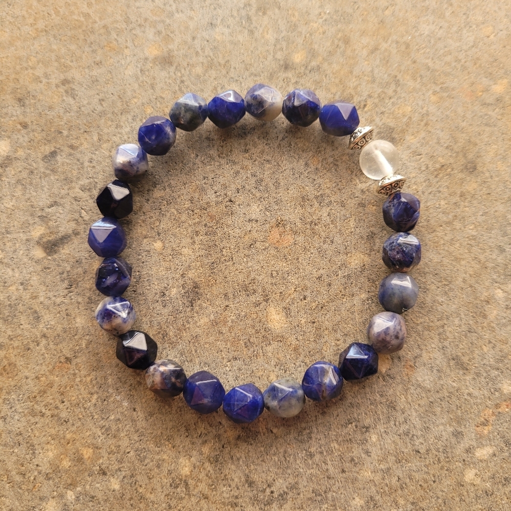 Soladite & Quartz Gemstone Bracelet